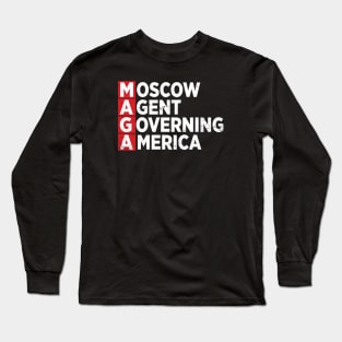 MOSCOW AGENT GOVERNING AMERICA Russia trump Retro Long Sleeve T-Shirt